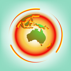 Global warming abstract vector