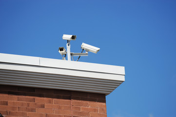 security camera on the roof