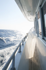 View from the  walking yacht on the sea