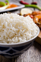 White cooked rice