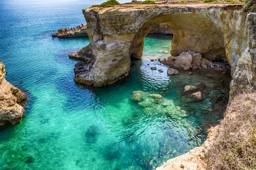 Cercles muraux Côte Stacks on the coast of Salento in Italy