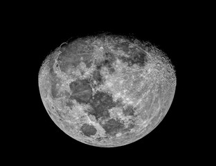 The Moon through a telescope