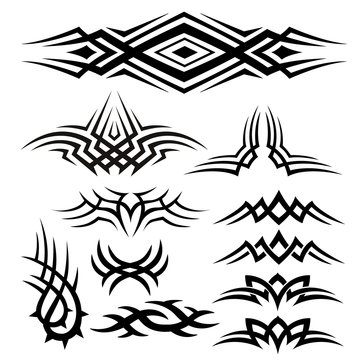 Tribal tattoo lines patterns