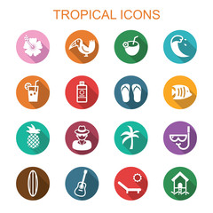 tropical long shadow icons