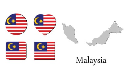 flag map malaysia
