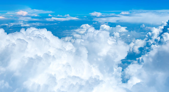 Aerial view ,Looking at cloud on airplane,Nature landscape