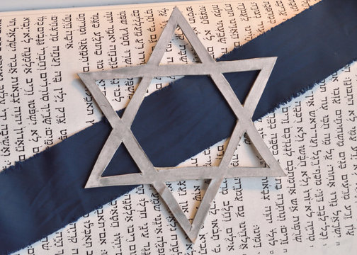 Jewish Star of David with Tanach background