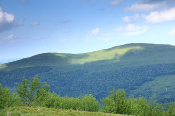 Nature. Green mountain landscape in the summer