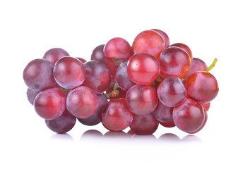 a bunch of grapes on a white background