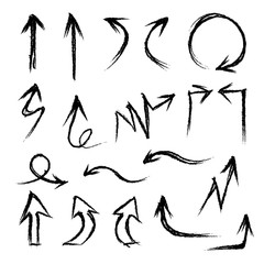 Hand drawn arrows set