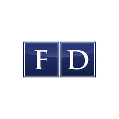 Letter Initial Logo FD