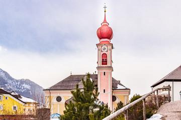 Naklejka premium The roofs of a people friendly alpine town