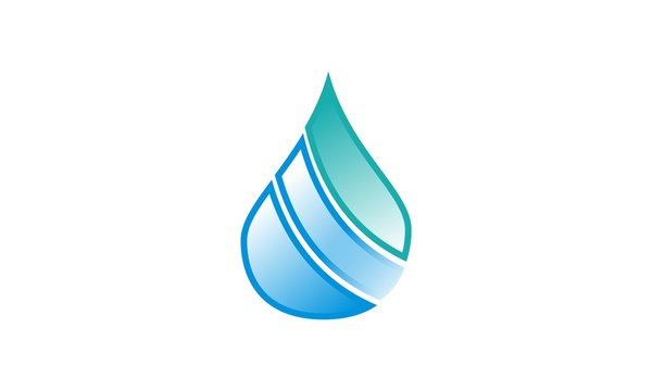 abstract water drops business logo