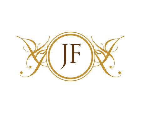 JF Luxury Ornament Initial Logo