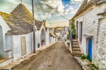 The Trulli houses of Alberobello in Apulia in Italy