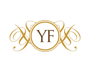 YF Luxury Ornament Initial Logo