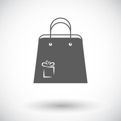 Holiday bag flat icon