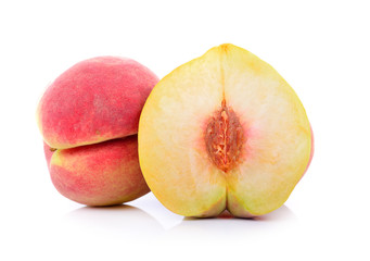 peach on a white background