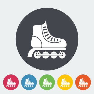 Roller skate flat icon