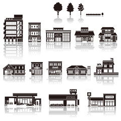 建物アイコン / シルエット