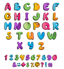 Multicolored cartoon ABC.