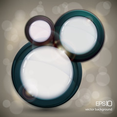 Round info graphic on grey background, illustration