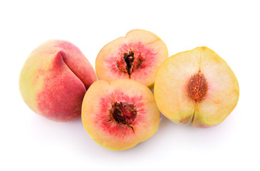 peach on a white background