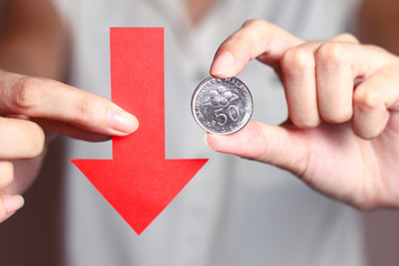 Value of the ringgit malaysia falling