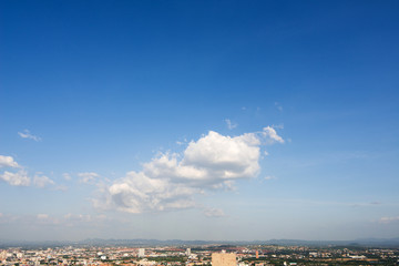 beautiful sky and clouds over city