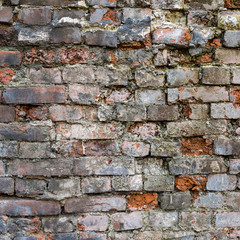 Old and broken brick wall. Grunge texture background.