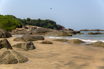 Fototapeta na wymiar Beach in Anjuna, Goa, India