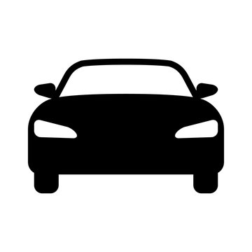 Luxury Car Front View Flat Icon For Apps And Websites