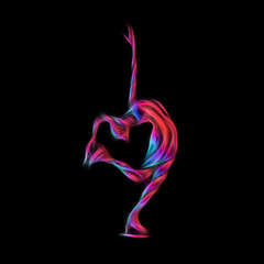 Winter sport. Ladies figure skating.  Ice show. © kluva