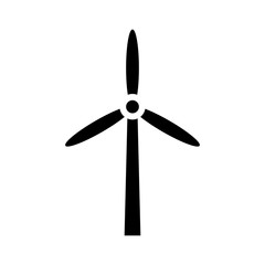 Wind energy turbine flat icon for apps and websites © martialred