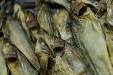 Dried Salted Fish in a Russian Shop