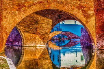 Trepponti bridge in Comacchio, the little Venice