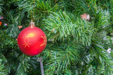bauble on christmas tree