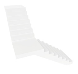 Obraz premium Empty stairs. Isolated on white background. Way upward