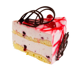 Delicious biscuit cake with berries