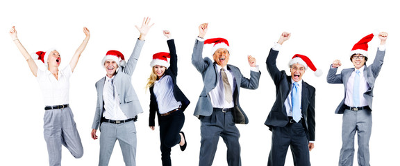 Obraz premium Business People Friendship Celebration Christmas Concept