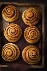 fresh baked cinnamon buns