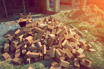 brick block used for industrial in residential building