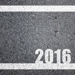 Fototapeta premium 2016 on the road texture background