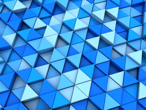 blue triangels background