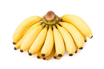 Bunch of bananas isolated on white background