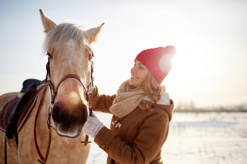 Woman and horse