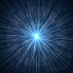 Time warp. Supernova starburst vector illustration