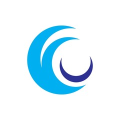 Fototapeta na wymiar Wave Logo Template Vector