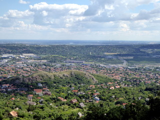 Budaors, the western gate of Budapest from bird's-eye view
