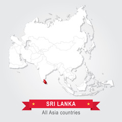 Sri Lanka. All the countries of Asia.